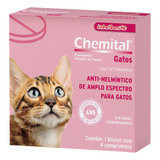 Chemital Vermífugo Gatos 4 Comprimidos - Chemitec