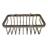 Organizador Rejilla Para Baño 20 X 12 Cm En Bronce Cromado