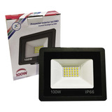 Foco Proyector Plano Led Reflector Multiled 100w Exterior