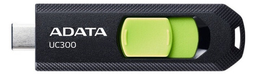 Memoria Usb Tipo C Adata Uc300 32gb Retráctil Negro/verde Color Negro