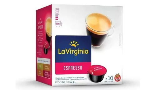 La Virginia Espresso Cápsulas, Caja X 10u. Aptas Dolce Gusto