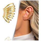 Brinco De Pressão Ear Cuff Juliette  Banhado A Ouro 18k