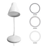 Lámpara De Escritorio Led Ajustable Cuello Flexible 360 Color De La Estructura Blanco