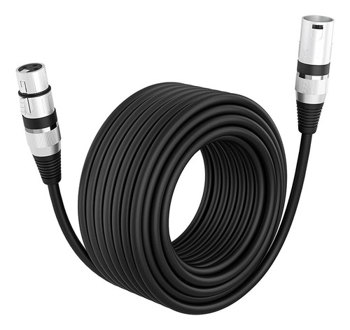 Cable Xlr 15m Para Micrófono&luz Dj Macho A Hembra Negro