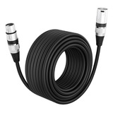 Cable Xlr 15m Para Micrófono&luz Dj Macho A Hembra Negro
