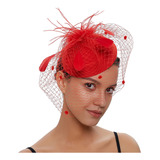 Gorro Fascinator, Velo De Plumas, Sombrero De Malla Para Fie