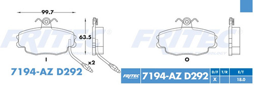 Pastillas Freno Delant Renault Clio 2000 2001 2002 2003 2004 Foto 2