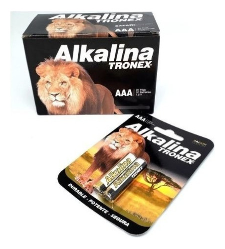 Pila Aaa Alkalina Tronex Caja X 20 Baterias De 1,5 Voltios