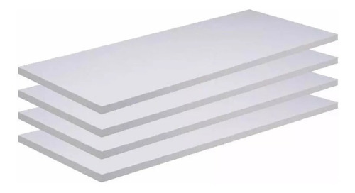 Kit 5 Prateleiras Mdf 120x10 Branco Mdf 15mm Sala Quarto.