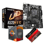 Kit Upgrade Amd Ryzen 5 5600gt 4.6ghz Turbo + A520m-k + 16gb