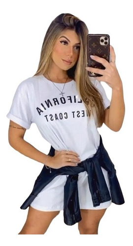 Vestido Camisetão Feminino Blusão Moda Blogueira