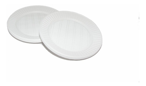 Plato Plástico Descartable Blanco Torta 17cm X 1000 Unidades