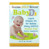 California Gold Nutrition, Vitamina D3 Líquida Para Bebés