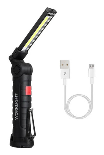 Linterna Táctica Led Cob Recargable Usb Luz Trabajo Colgante