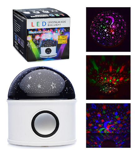 Lampara Rgb Estrella Parlante Bluetooth Control Proyector 