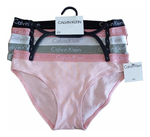 Set De 5 Calzón Bikini Calvin Klein Originales Talla S