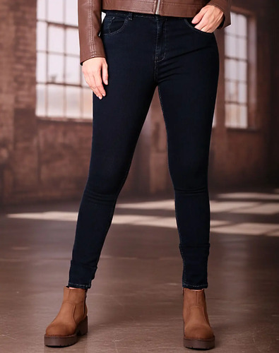 Jeans Mujer Basico Skinny Negro Oggi Katia 59105659 | Envío gratis