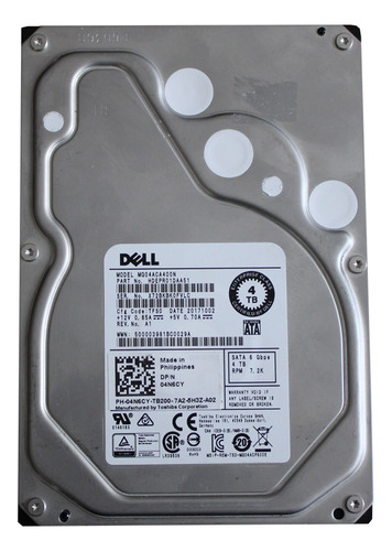 Hd Dell 4tb 7.2rpm Sata - Servidor Dp/n 04n6cy