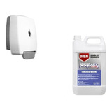 Dispenser Inoxidable + Bidón De 5 L De Jabon Liquido - Anmat