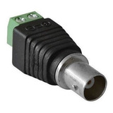 Conector Bnc Fêmea Com Borne Cftv Plug Com 50 Peças