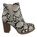 Botin Via Uno Beige Snake Numero 35 Al 40 Liquidacion