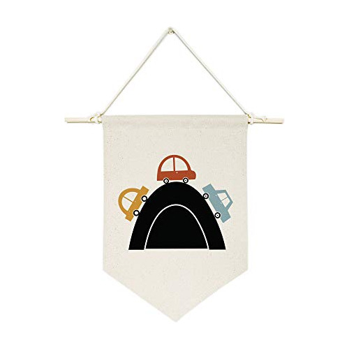 Cars And Rainbow Transportation Hanging Wall Canvas Ban...