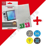 Proteção Pelicula Vidro Nintendo Switch Oled + 4 Grip Zelda