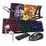 Kit Gamer Mobilador Teclado Mouse P/ Celular Fone Free Fire