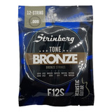 Encordoamento Strinberg Violão 12 Cordas F-12s Corda Aço F12