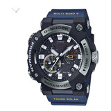 Relógio G-shock Frogman Gwf-a1000-1a2 * Casio + Cor Da Correia Azul-marinho Cor Do Bisel Preto E Prata Cor Do Fundo Preto