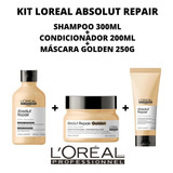 Kit Absolut Repair Loreal S 300ml + Cond 200ml + Másc G 250g