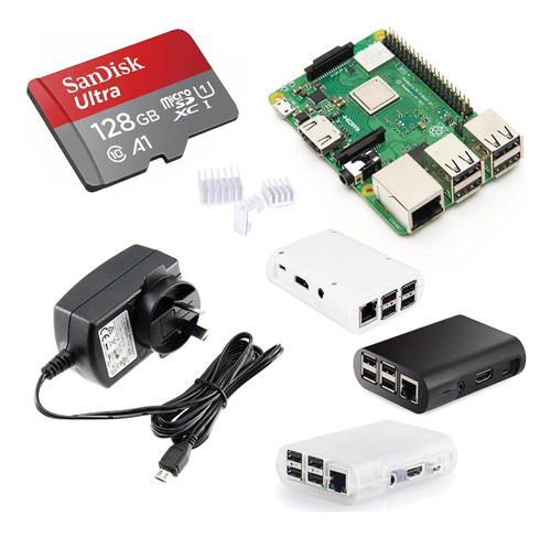 Raspberry Pi 3 B+ Plus Kit 128gb Sandisk A1 Fuente Gab Disip