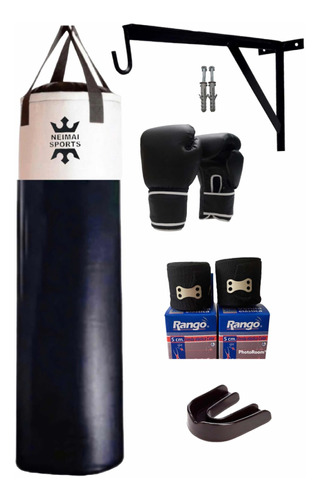 Kit Box Bolsa 1,80 + Guantes Nac + Soporte + Vendas + Bucal