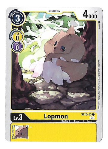 Digimon Ccg Lopmon - Common St10 Frete Incluso