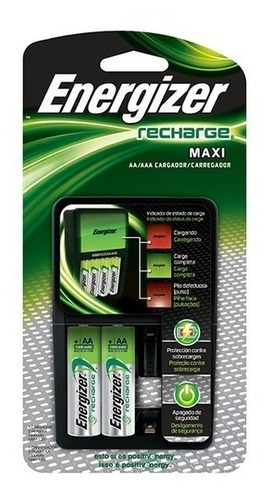 Cargador Energizer Maxi + 1 Par De Aa Recargable