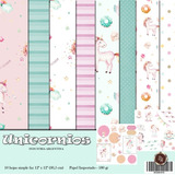 Colección Unicornios Scrapbooking X10 D' Arteche Crafts