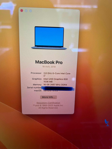 Apple Macbook Pro 2019 16 512/16