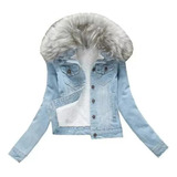 . Chaqueta Jeans Forrada De Lana Para Mujer