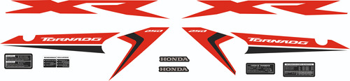 Grafica Honda Tornado 250 2018 - Kit De Calcos Laminados