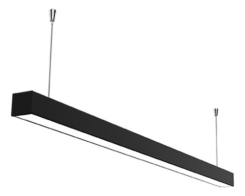 Colgante Tubo Led Blanco Moderno Oficina Estudio 18w Line Color Negro