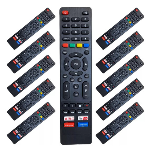 Kit 10 Controle Universal Para Smart Tv Philco Ph55 Atacado