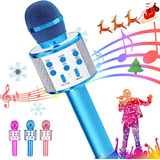 Microfono Parlante Bluetooth Karaoke Azul