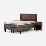 Cama New Style 6 2 Plazas Base Dividida + Respaldo+veladores