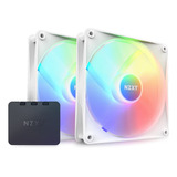 Fan Gamer Nzxt Série F140rgb Core Branco 2 X 140mm Pwm Rgb