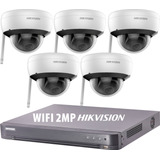 Kit Seguridad Ip Hikvision Dvr 8 Ch + 5 Camaras Wifi 2mp