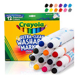 Crayola 12 Ct Marcadores Lavables Ultra-limpios
