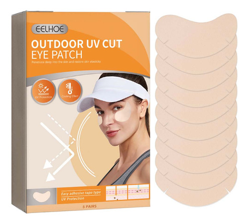 Parches De Protección Solar Para Ojos U Outdoor, 5 Pares Por