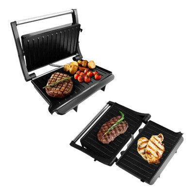 Panini Grill Multifuncional Mertec Mt-021s Silver Color Plateado | Envío gratis