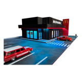 Exhibidor Diorama Mcdonalds Hotwheels Escala 1/64 Mdf Led