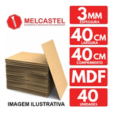 40 Placa Quadro Chapa Mdf Cru 3mm | 40x40 Artesanato